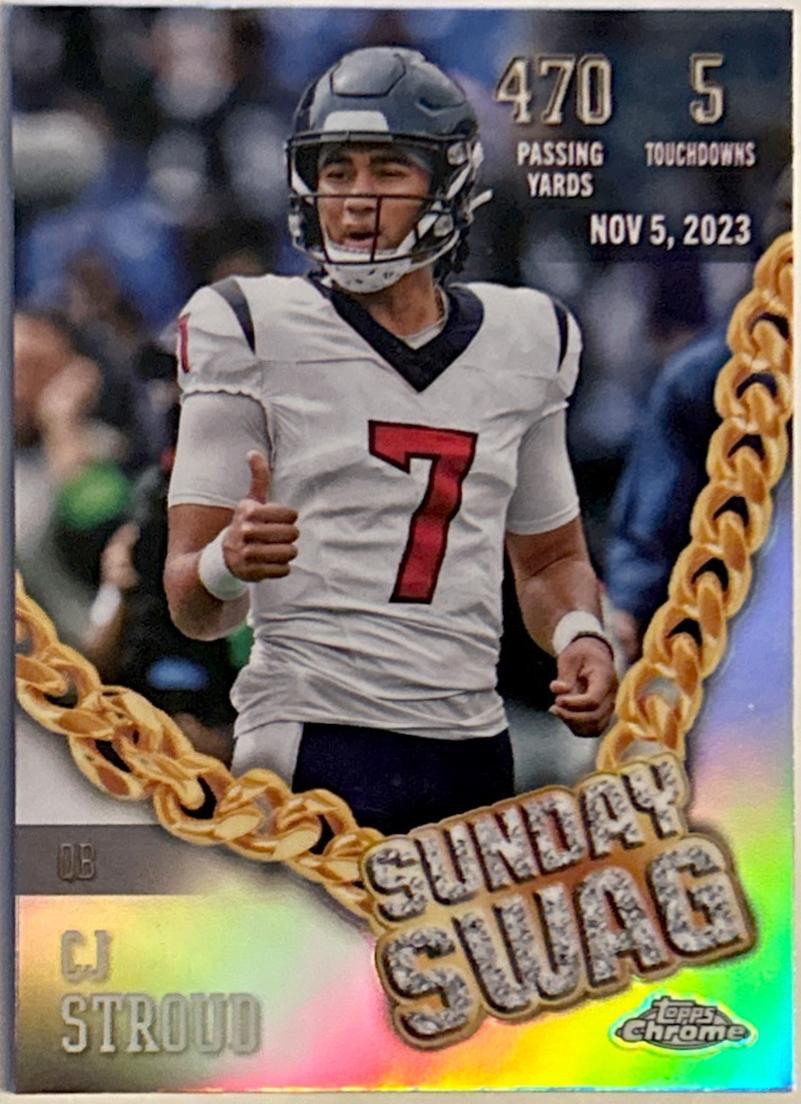 2024 Topps Chrome Sunday Swag Refractor CJ Stroud #SS-7 Houston Texans
