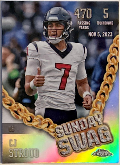 2024 Topps Chrome Sunday Swag Refractor CJ Stroud #SS-7 Houston Texans