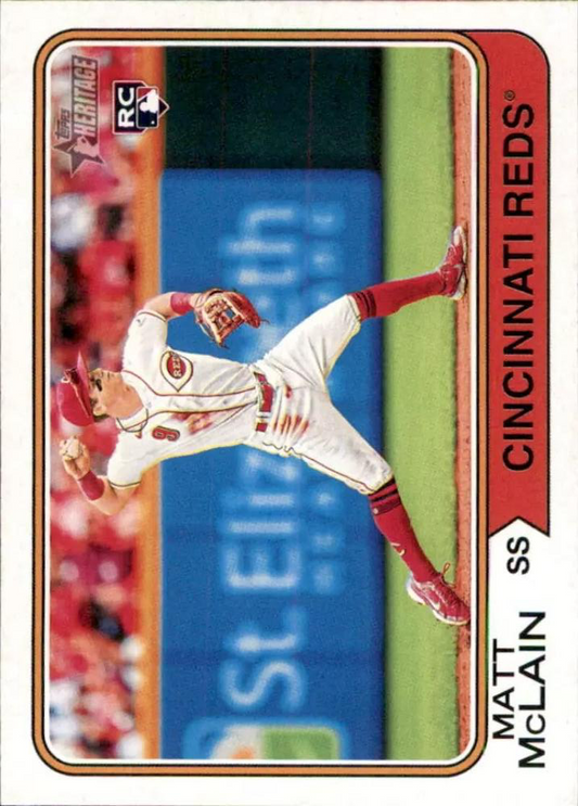 2023 Topps Heritage Matt McLain RC Cincinnati Reds #578