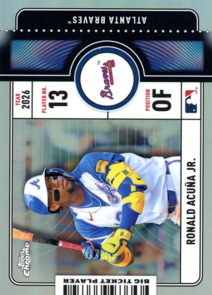 2026 Topps Chrome Big Ticket Players Ronald Acuña Jr. #BTP-7 Atlanta Braves