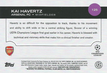 2024 Topps UCC Kai Havertz #125 Arsenal FC
