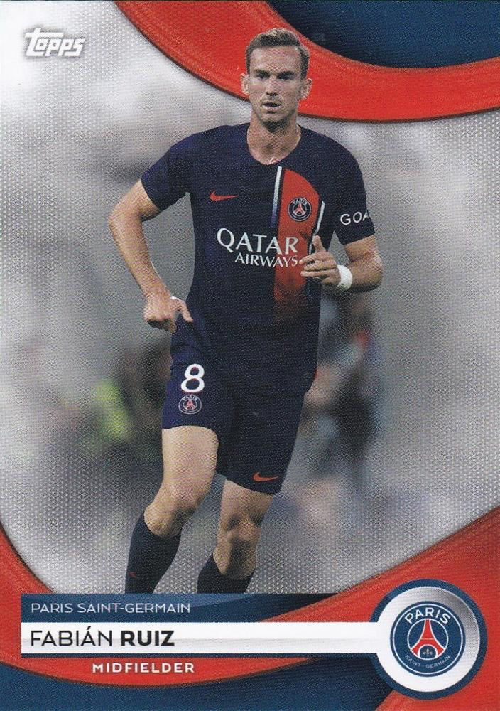 2023 Topps PSG Team Set Fabián Ruiz #13 Paris Saint-Germain