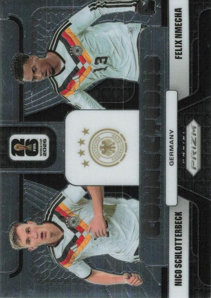 2026 Panini Prizm FIFA World Cup Connections Nmecha/Schlotterbeck #11 Allemagne