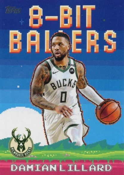2025 Topps NBA 8-Bit Ballers Damian Lillard 8B-8 Milwaukee Bucks