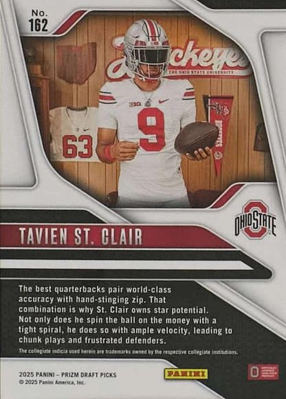 2025 Panini Prizm Draft Picks Tavien St. Clair #162 Ohio State Buckeyes
