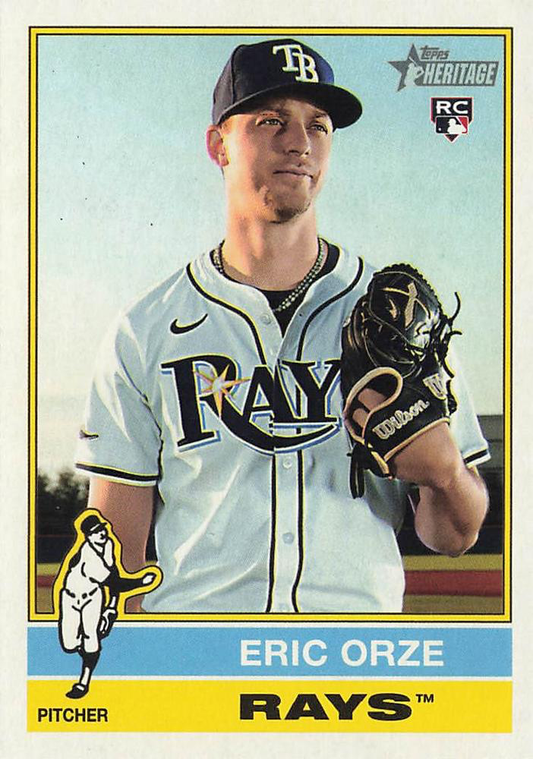 2025 Topps Heritage Eric Orze RC #589 Tampa Bay Rays