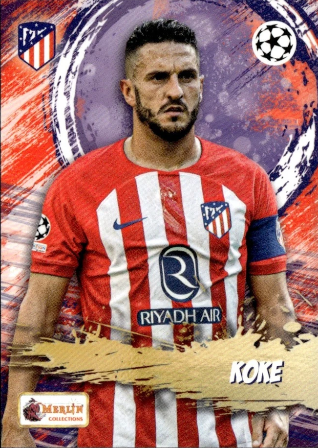 2023 Topps Merlin Heritage UCC Koke Fan Favourites #152 Atletico Madrid