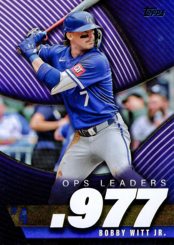 2025 Topps Series 1 OPS Leaders Bobby Witt Jr. #OPS-4 Kansas City Royals
