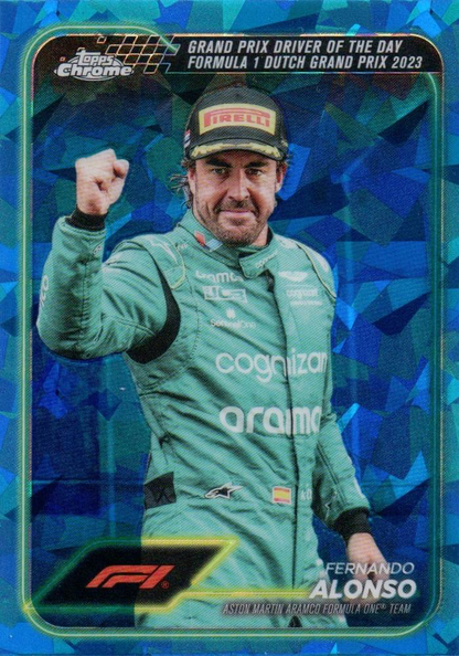 2024 Topps Chrome Formula 1 Fernando Alonso Driver of the Day #171 Aston Martin