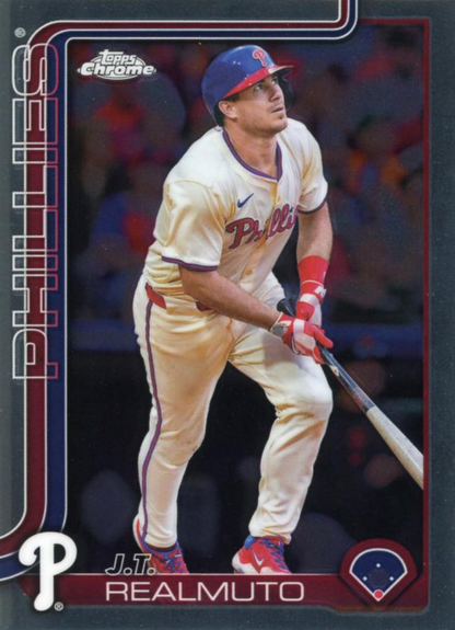 2025 Topps Chrome MLB J.T. Realmuto #2 Philadelphia Phillies