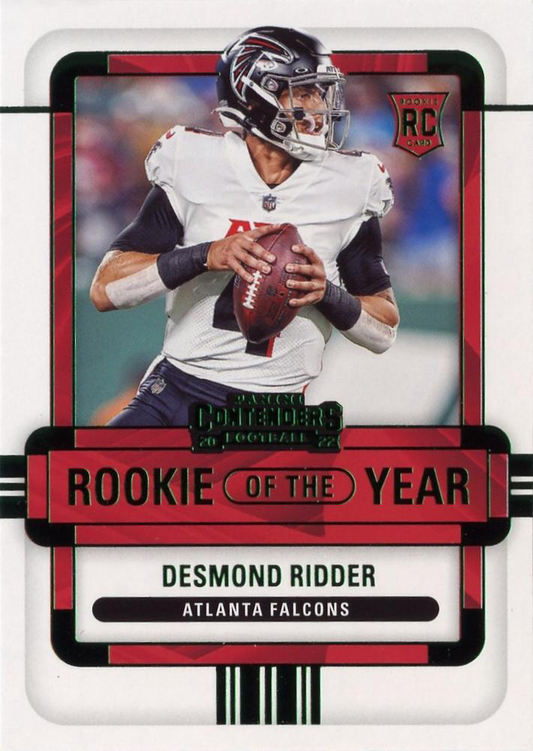 2022 Panini Contenders Rookie of the Year Emerald Desmond Ridder #ROY-DRI Falcons