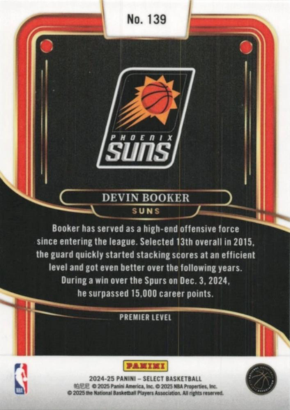 2024 Panini Select Devin Booker Blue #139 Phoenix Suns