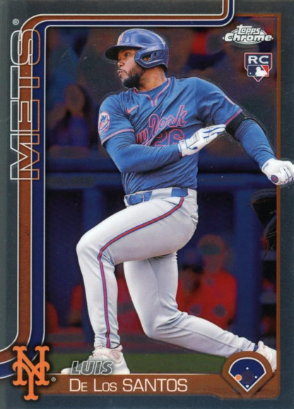 2025 Topps Chrome MLB Luis De Los Santos RC #74 New York Mets