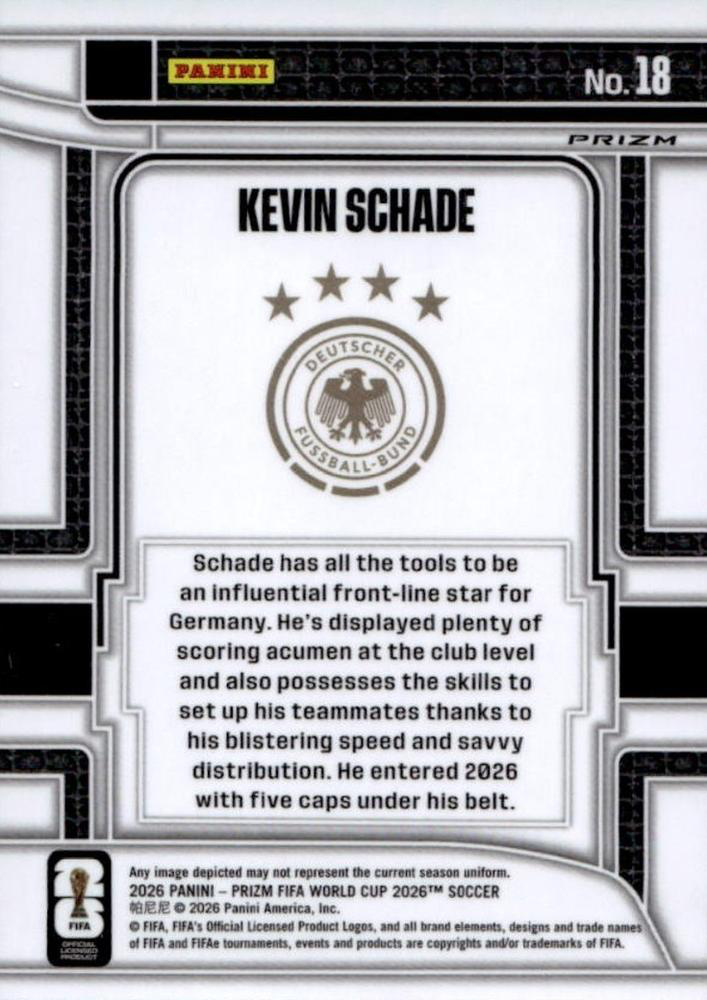 2026 Panini Prizm World Cup Silver Scorers Club Kevin Schade #18 Allemagne
