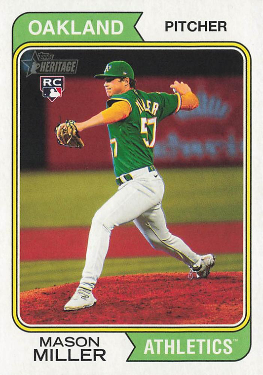 2023 Topps Heritage Mason Miller RC Oakland Athletics #510