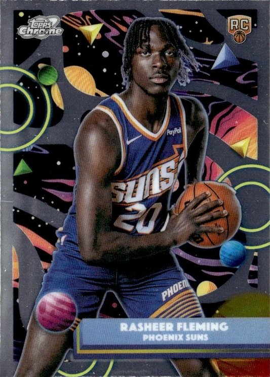 2025 Topps Chrome Cosmic Rasheer Fleming RC #188 Phoenix Suns