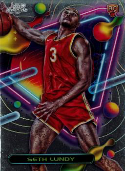 2023 Topps Chrome Cosmic Seth Lundy RC #191 Atlanta Hawks