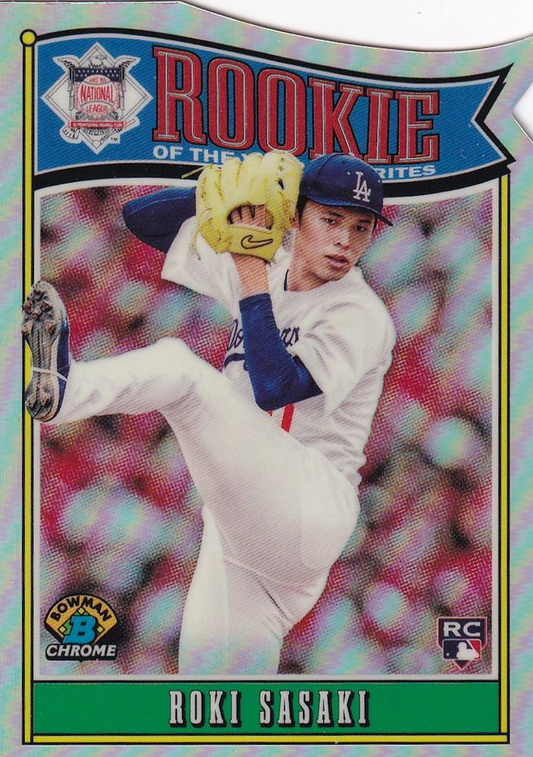 2025 Topps Bowman Rookie of the Year Favorites Roki Sasaki #ROY-10 Los Angeles Dodgers