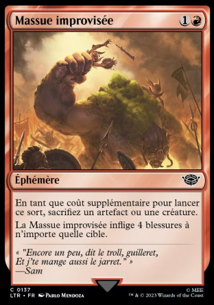 2023 Magic MTG Le Seigneur des Anneaux Massue improvisée LTR #137
