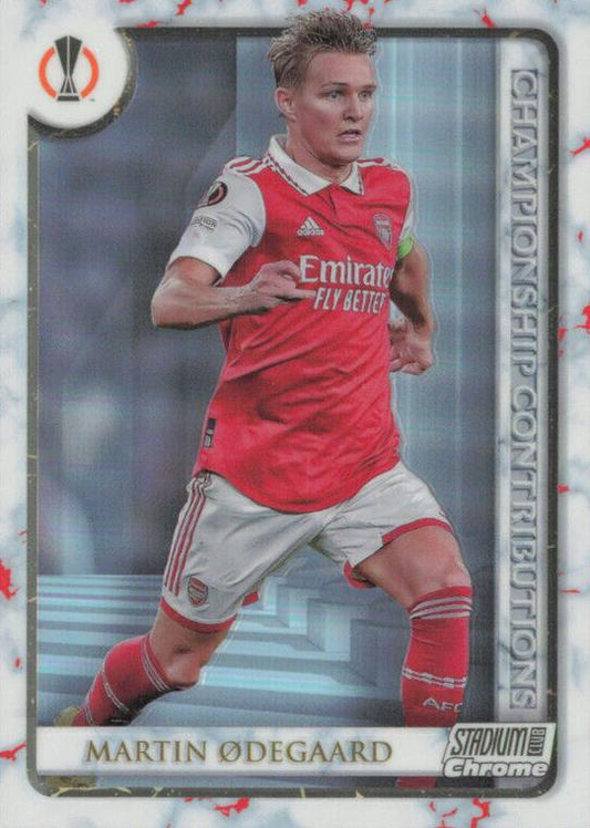 2022 Topps Stadium Club Chrome UCC Championship Contributions Martin Ødegaard CC-MO Arsenal FC