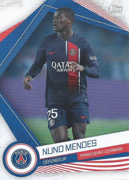 2023 Topps PSG Fan Set Nuno Mendes PSG-5 Paris Saint-Germain