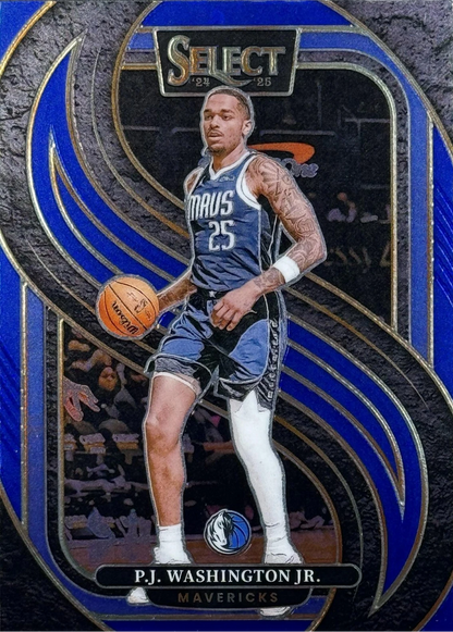 2024 Panini Select P.J. Washington Jr. Blue #154 Dallas Mavericks