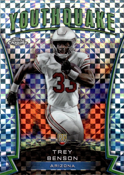 2024 Topps Chrome Youthquake X-Fractor Trey Benson #Y-23 Arizona Cardinals
