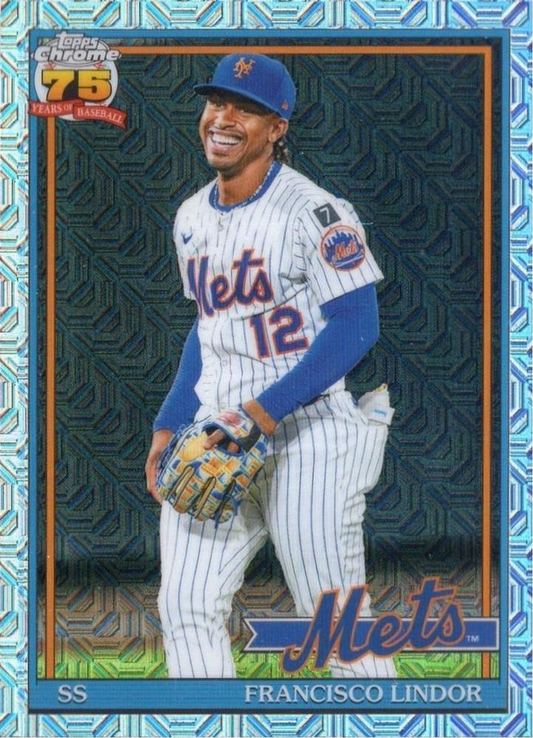 2026 Topps 1991 35th Anniversary Chrome Francisco Lindor #91C-90 New York Mets