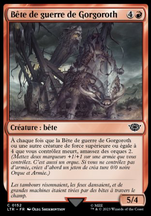2023 Magic MTG Le Seigneur des Anneaux Bête de guerre de Gorgoroth LTR #152