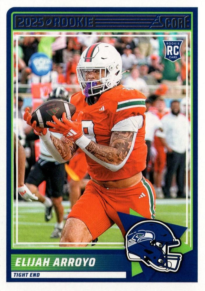 2025 Panini Score Elijah Arroyo RC #50 Seattle Seahawks