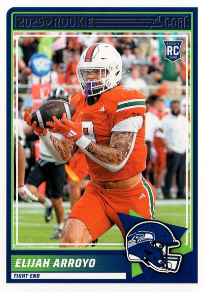 2025 Panini Score Elijah Arroyo RC #50 Seattle Seahawks