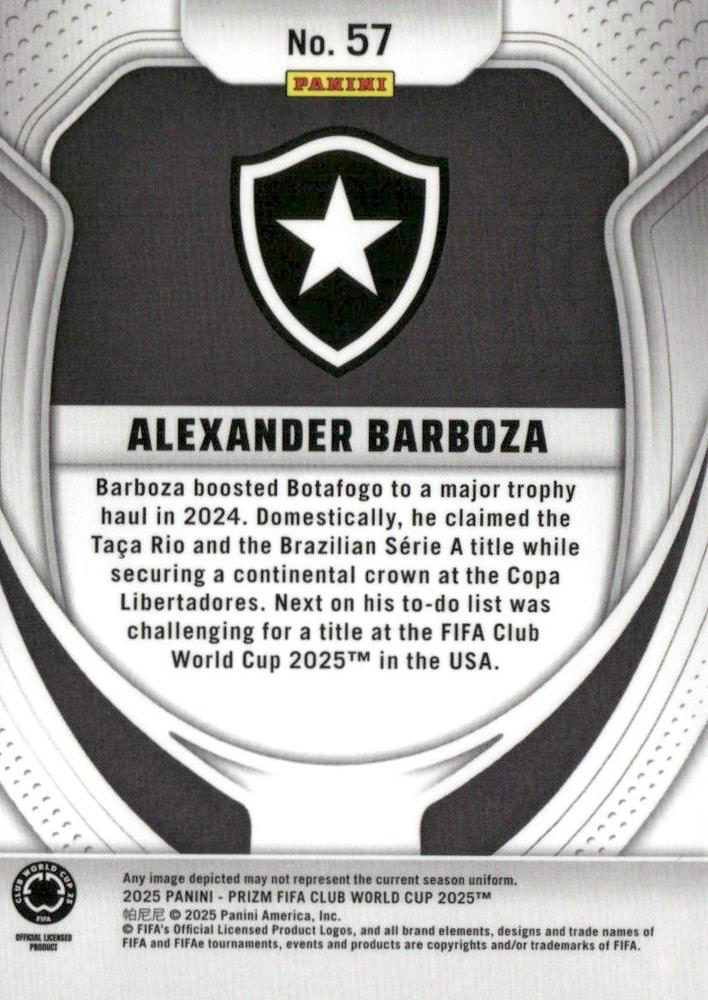 2025 Panini Prizm Club World Cup Alexander Barboza RC #57 Botafogo FR