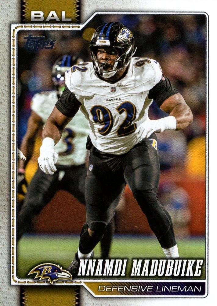 2026 Topps Flagship Nnamdi Madubuike #205 Baltimore Ravens