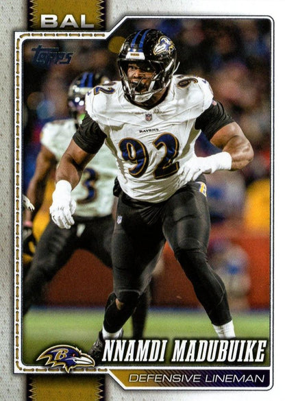 2026 Topps Flagship Nnamdi Madubuike #205 Baltimore Ravens