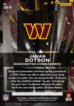 2022 Panini Chronicles Gridiron Kings RF Jahan Dotson #GK-9 Washington Commanders
