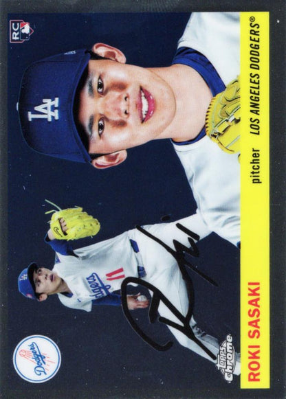 2025 Topps Chrome Platinum RC Roki Sasaki #239 Los Angeles Dodgers