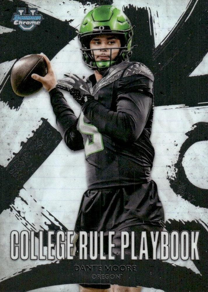 2025 Topps Bowman U Chrome College Rule Playbook Dante Moore #CRP-15 Oregon Ducks