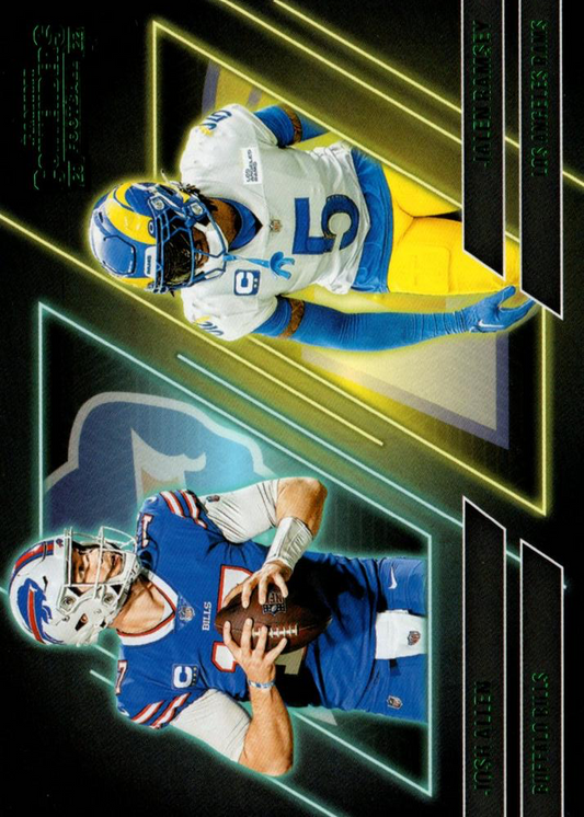 2022 Panini Contenders Contenders Series Emerald Josh Allen / Ramsey #CS-AR Bills / Rams