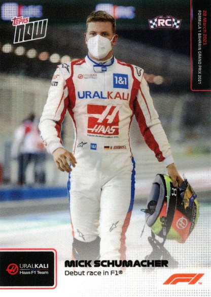 2021 Topps Now Formula 1 Mick Schumacher #002 Haas F1 Team