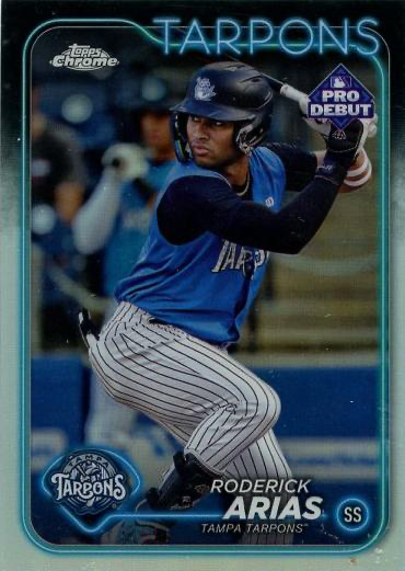 2024 Topps Pro Debut Chrome Refractor Roderick Arias #PDC-80 Tampa Tarpons