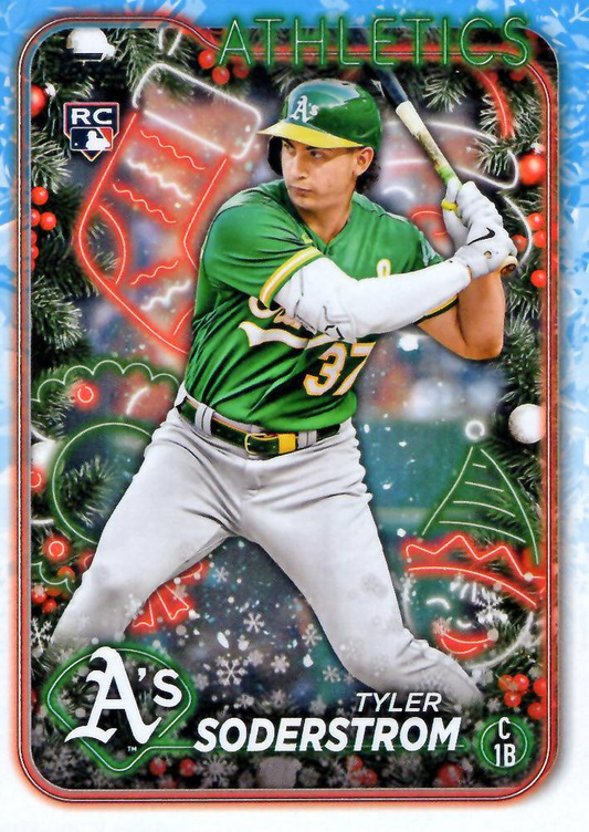 2024 Topps Holiday Tyler Soderstrom RC Oakland Athletics #H127