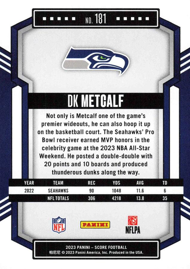 2023 Panini Score Football DK Metcalf Seattle Seahawks #181