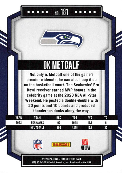 2023 Panini Score Football DK Metcalf Seattle Seahawks #181