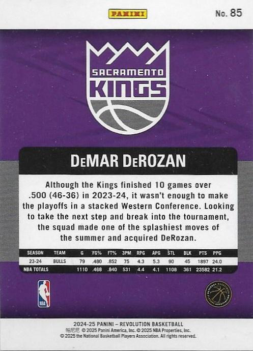 2024 Panini Revolution DeMar DeRozan #85 Sacramento Kings