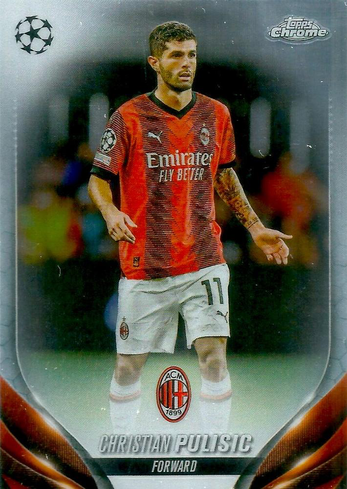 2023 Topps Chrome UEFA Club Competitions Christian Pulisic #114 A.C. Milan