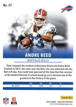 2024 Panini Prestige Andre Reed #37 Buffalo Bills