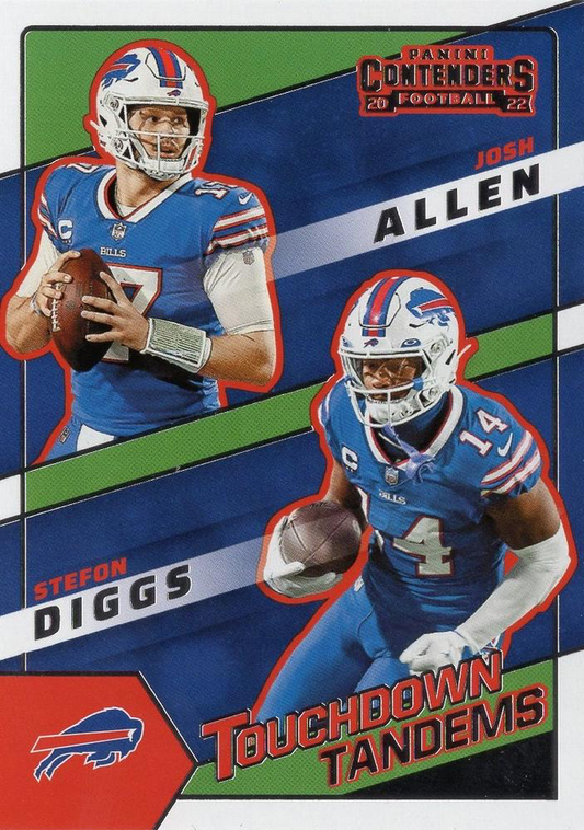 2022 Panini Contenders Touchdown Tandems Josh Allen / Stefon Diggs #TDT-BUF Buffalo Bills