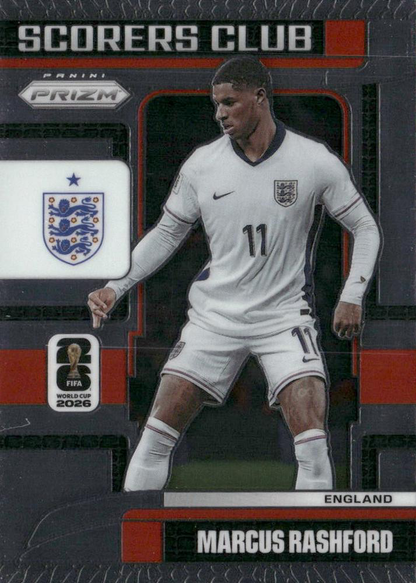 2026 Panini Prizm World Cup Scorers Club Marcus Rashford #20 Angleterre