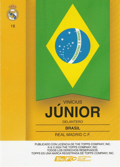 2024 Topps Real Madrid Fan Set Vinícius Júnior #18 Real Madrid CF