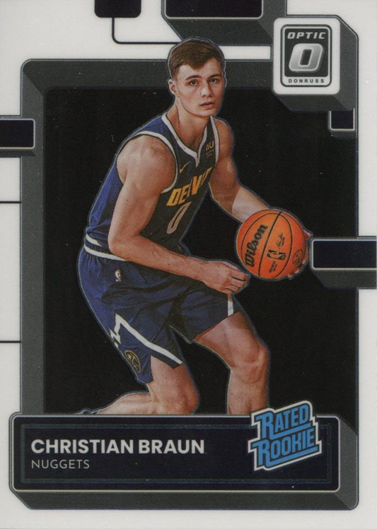 2022 Panini Donruss Optic Christian Braun Rated Rookie #238 Denver Nuggets